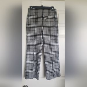 ZARA BLACK & WHITE TARTAN/PLAID CHECKED TROUSERS Size 2